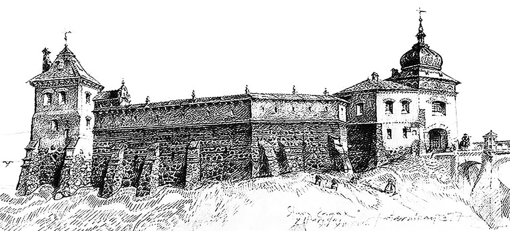 Реконструкция вида части Старого замка авторства Татарникова