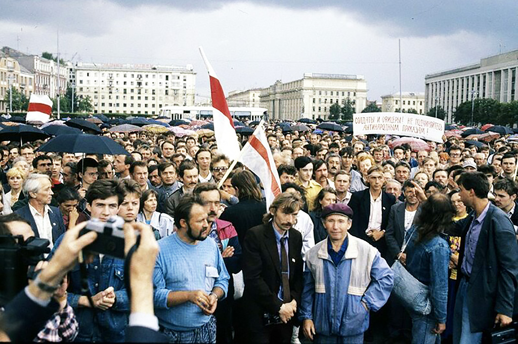 Минск август 1991, протест против ГКЧП